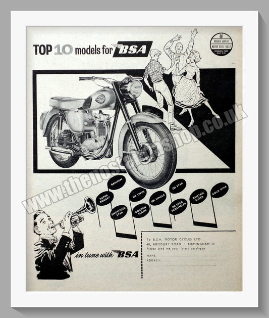 BSA Motorcycle Range. Original Advert 1960 (ref AD56917)