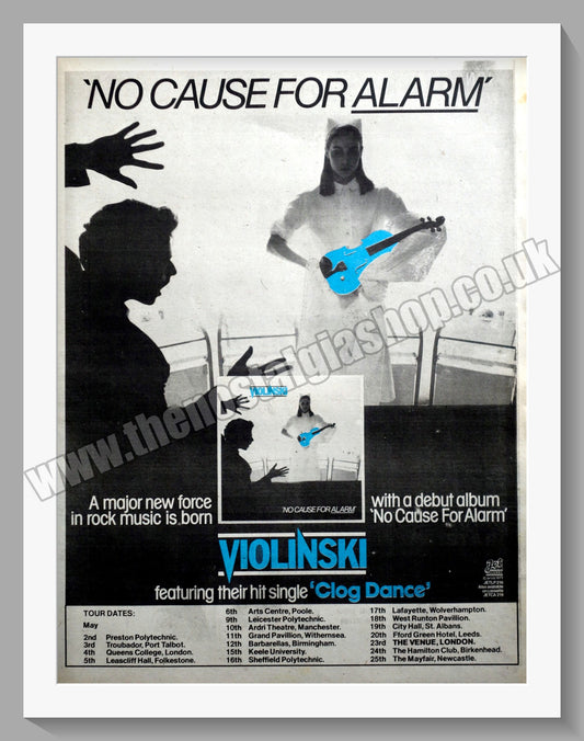 Violinski. No Cause For Alarm. Original Advert 1979 (ref AD14544)