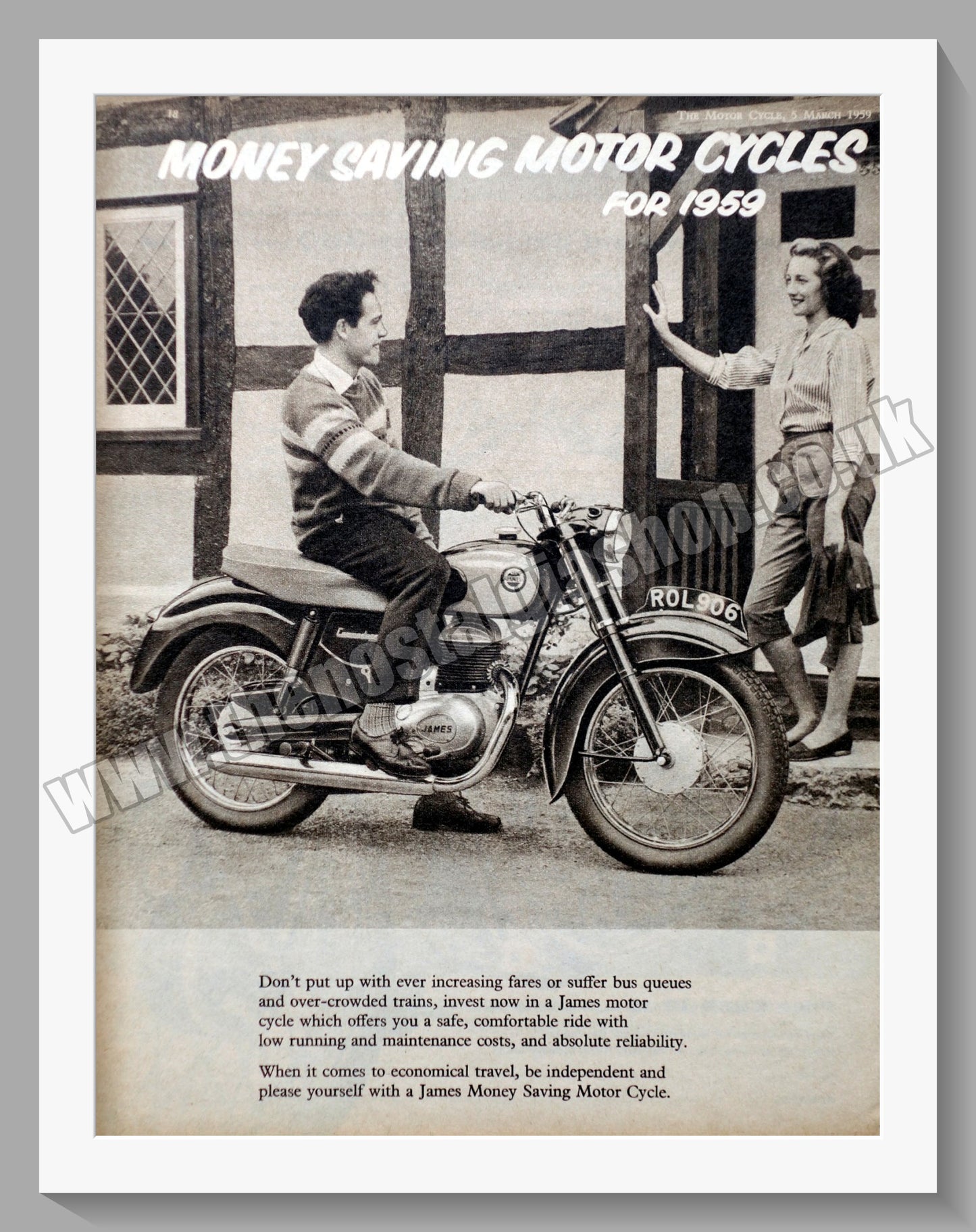 James Motorcycles. Original Advert 1959 (ref AD56964)