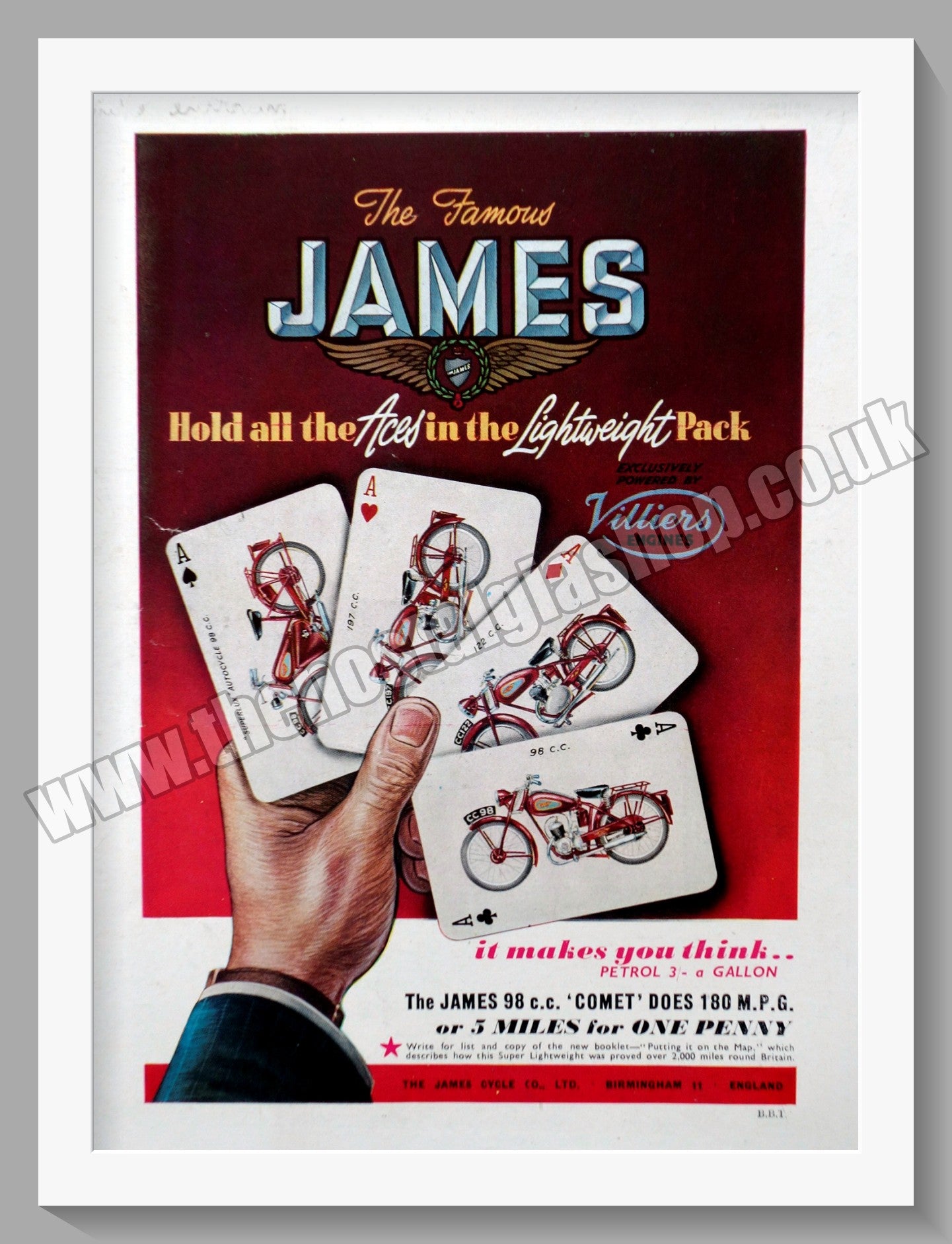 James Lightweight Motorcycles. Original Advert 1950 (ref AD57034)