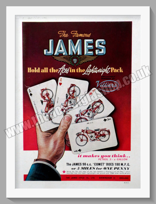James Lightweight Motorcycles. Original Advert 1950 (ref AD57034)