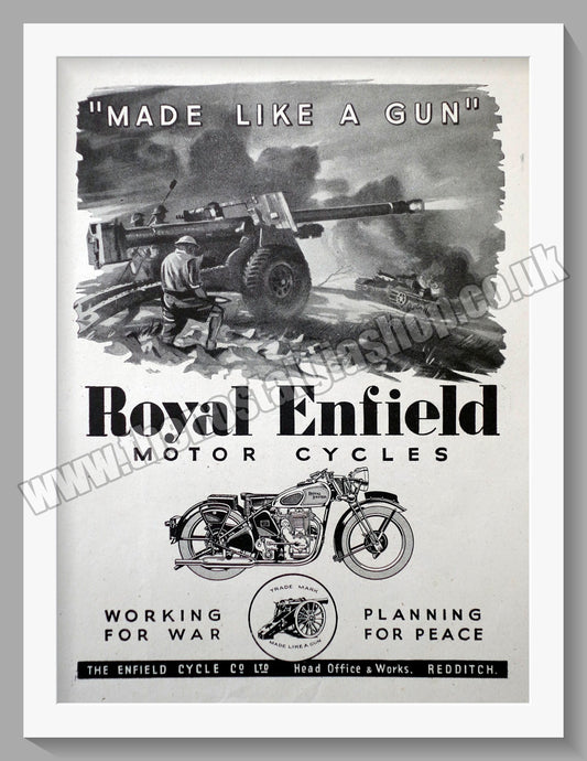 Royal Enfield Motorcycles. Made Like A Gun. Original Advert 1944 (ref AD56995)