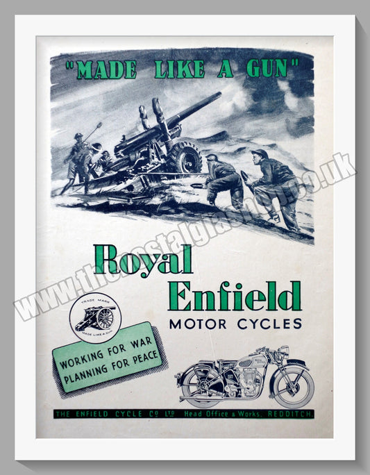 Royal Enfield Motorcycles. Made Like A Gun. Original Advert 1944 (ref AD57063)