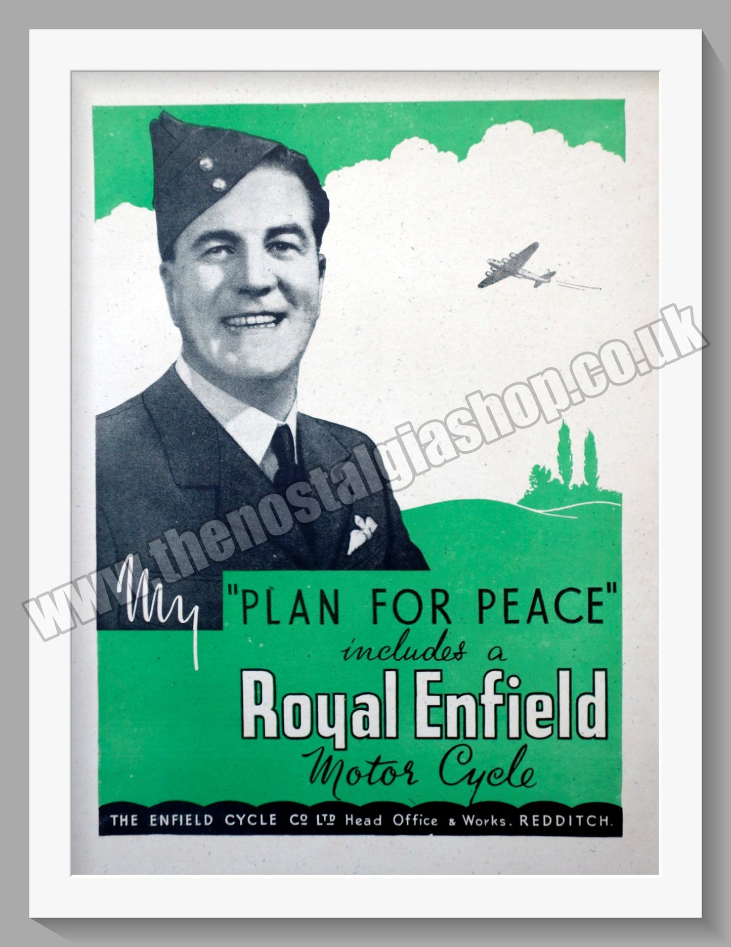 Royal Enfield Motorcycles. My Plan For Peace..... Original Advert 1942 (ref AD57071)