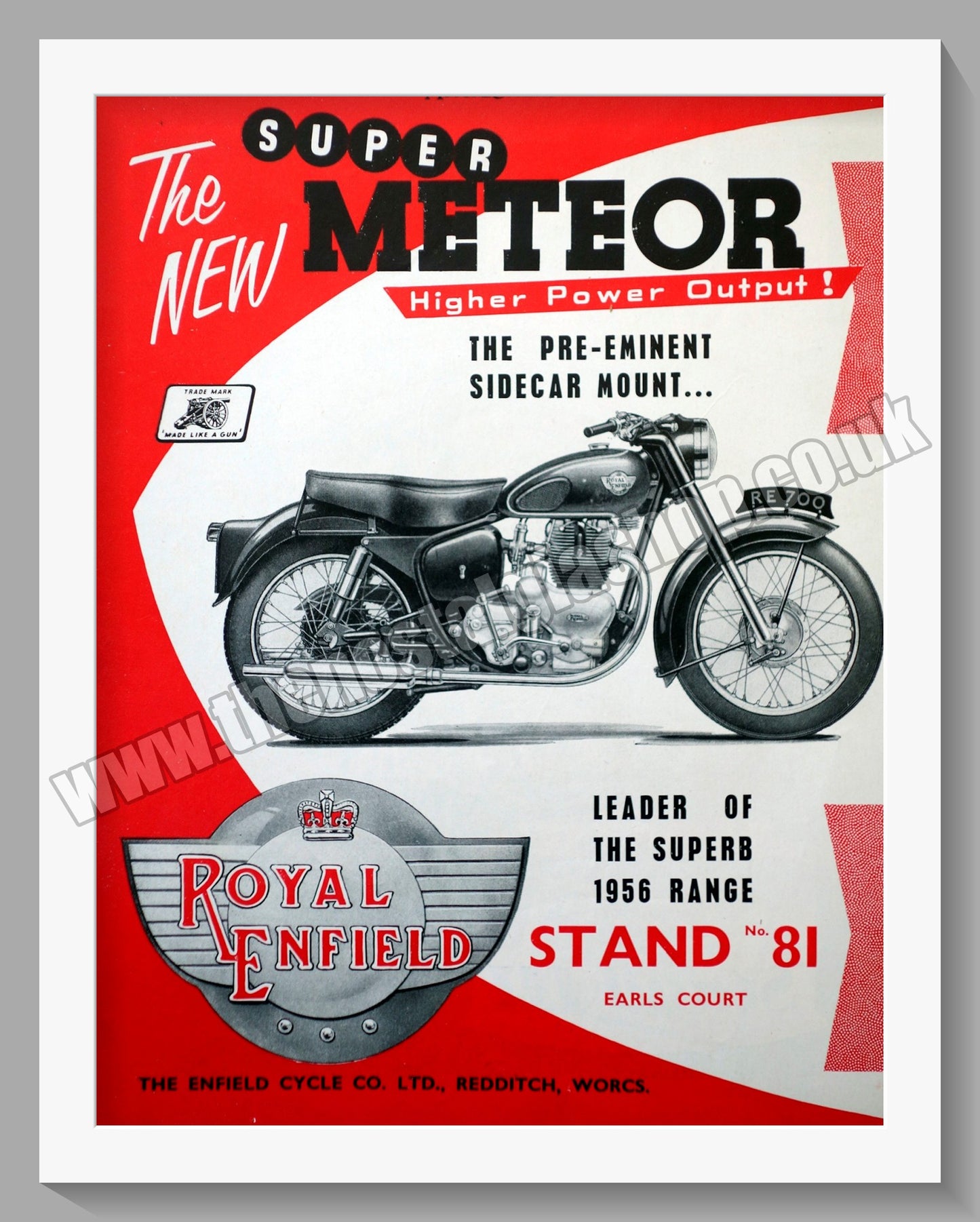 Royal Enfield Meteor 700 Motorcycle. Original Advert 1955 (ref AD57179)
