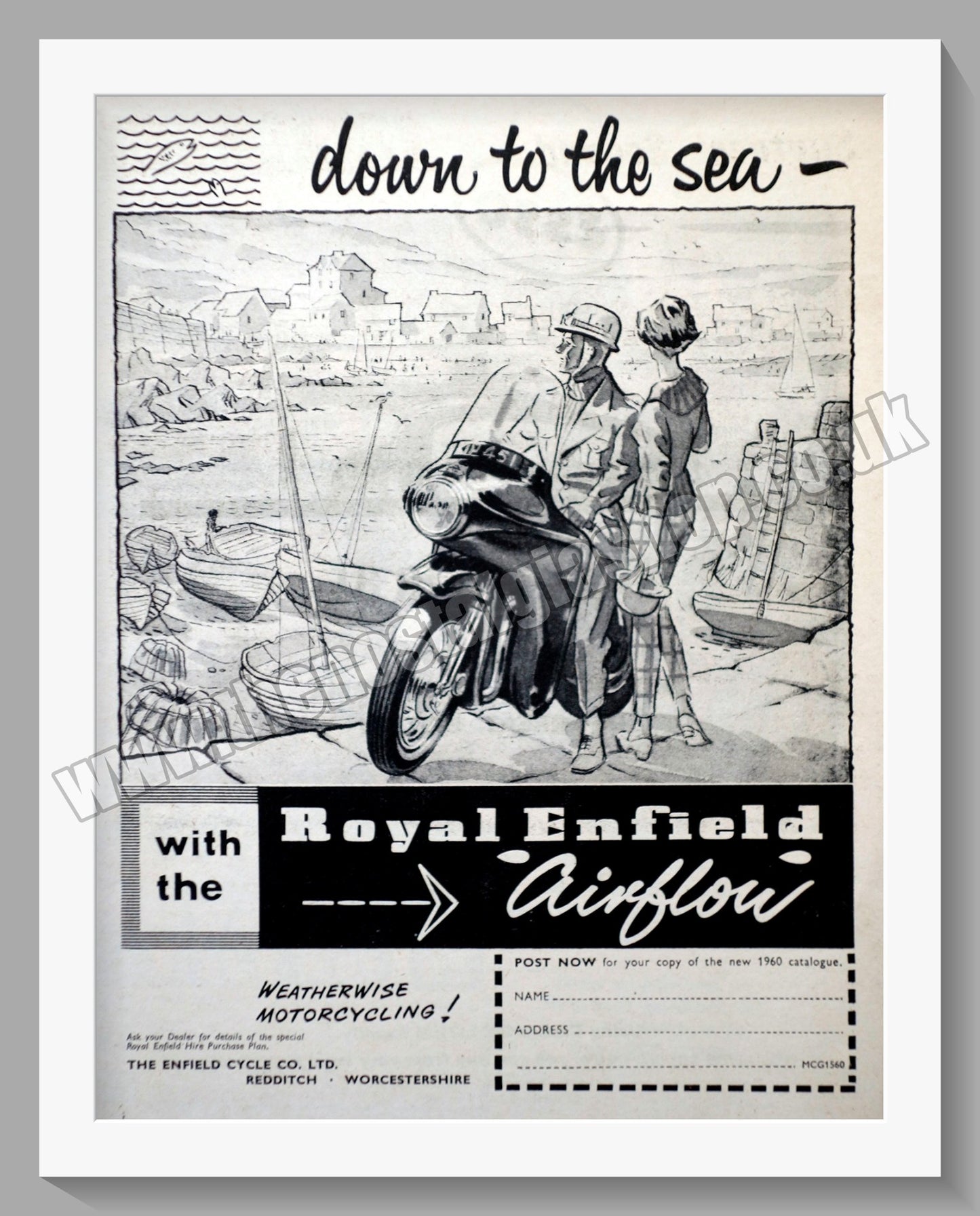 Royal Enfield Airflow Motorcycle. Original Advert 1960 (ref AD57469)