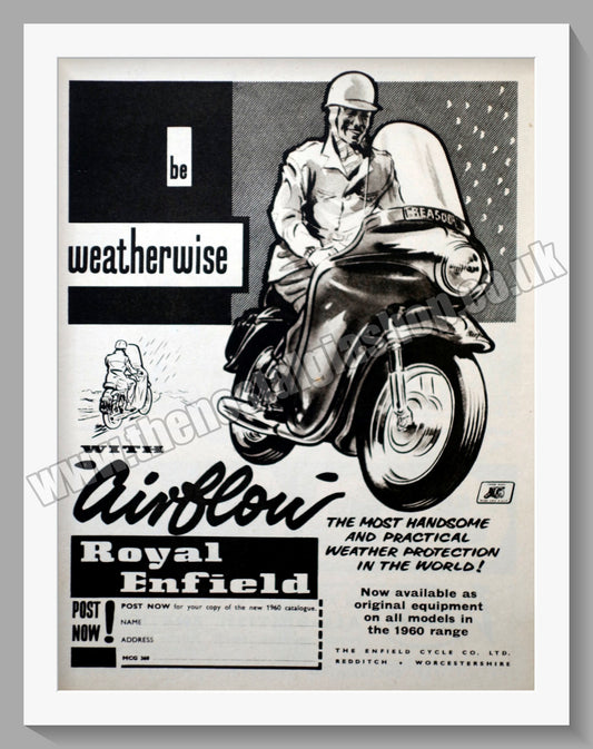 Royal Enfield Airflow Motorcycle. Original Advert 1959 (ref AD57470)