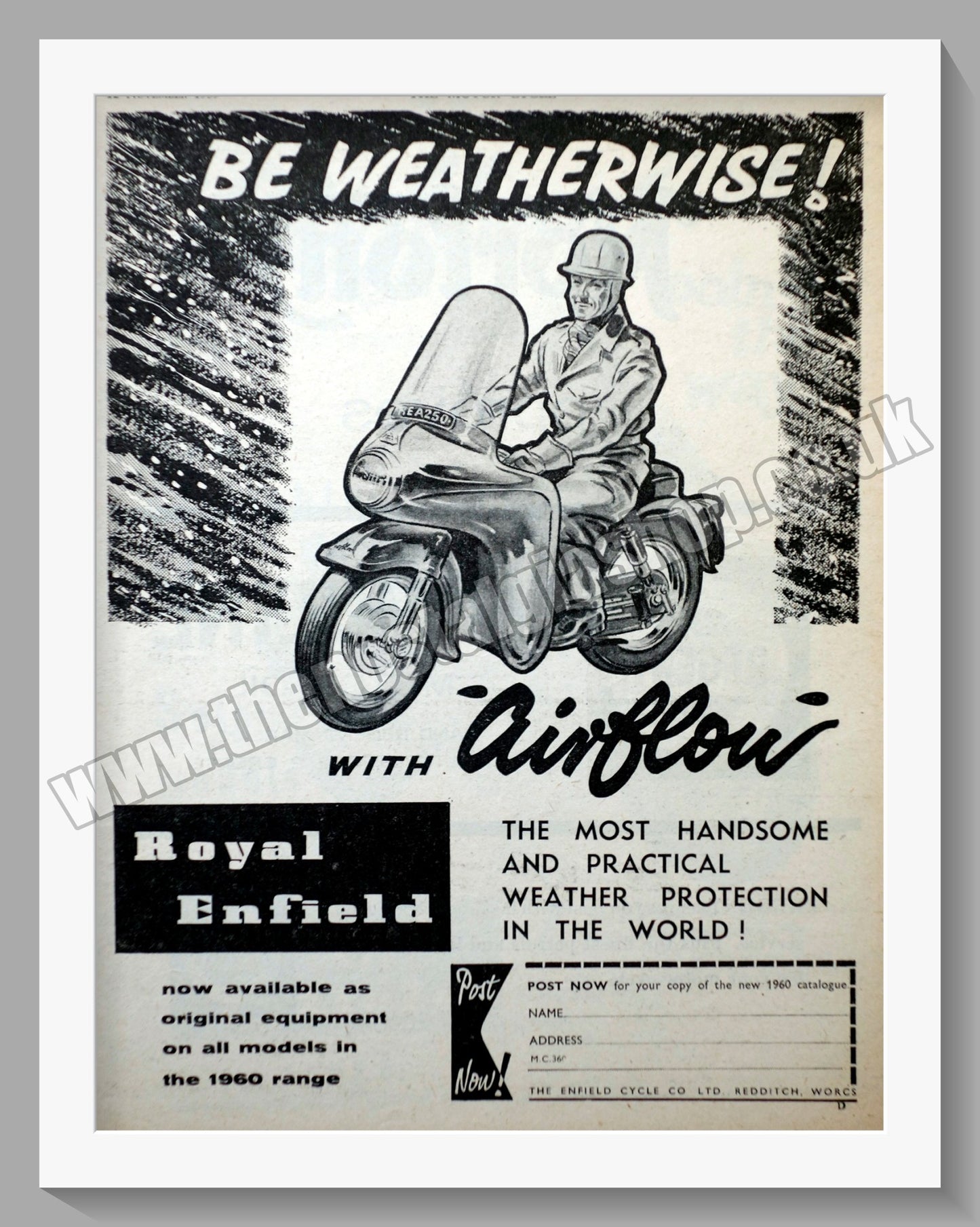Royal Enfield Airflow Motorcycle. Original Advert 1959 (ref AD57471)