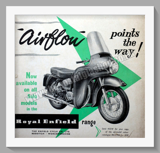 Royal Enfield Airflow Motorcycle. Original Advert 1959 (ref AD57474)