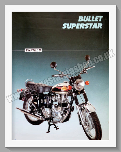 Royal Enfield Bullet Motorcycle. Original Double Advert 1990s (ref AD57477)