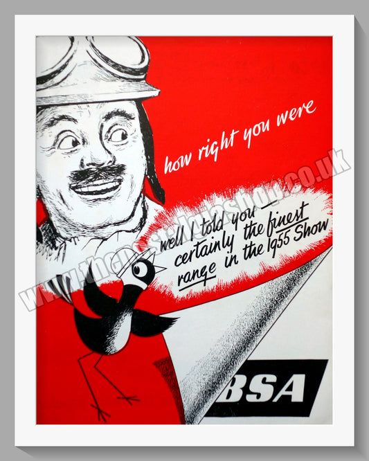 BSA Motorcycle Range 1955 Show. Original Advert 1955 (ref AD57102)