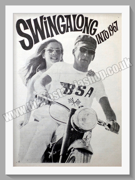 BSA Motorcycle. Original Advert 1966 (ref AD57284)