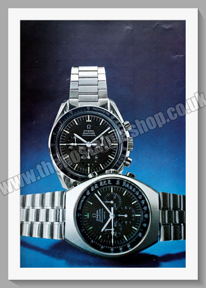 Omega Speedmaster Watches On The Moon. Original Double Advert 1971 (ref AD57233)