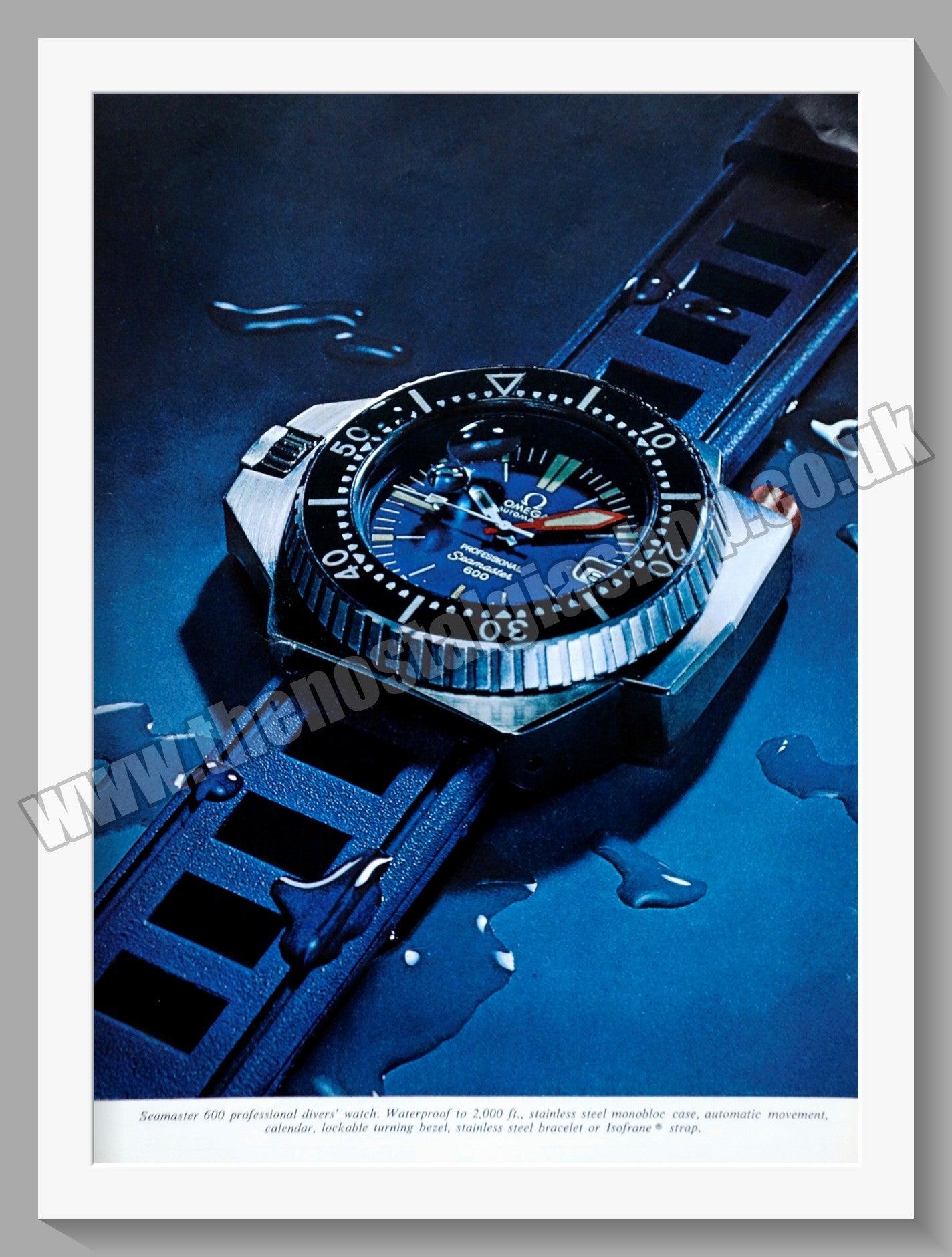 Omega Seamaster Professional Watch. Original Double Advert 1973 (ref AD57234)