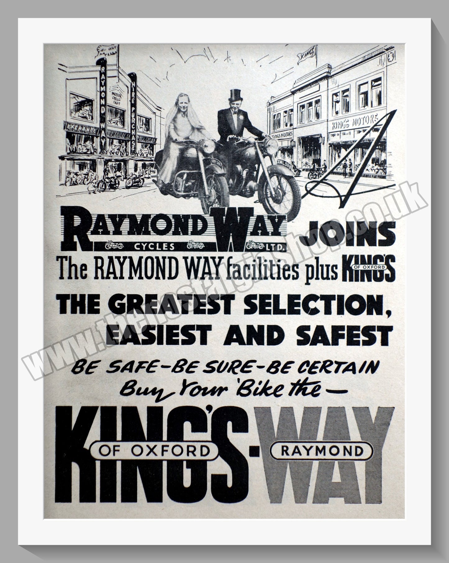 Raymond Way Motorcycle Dealers. Kilburn. Original Advert 1953 (ref AD6571)