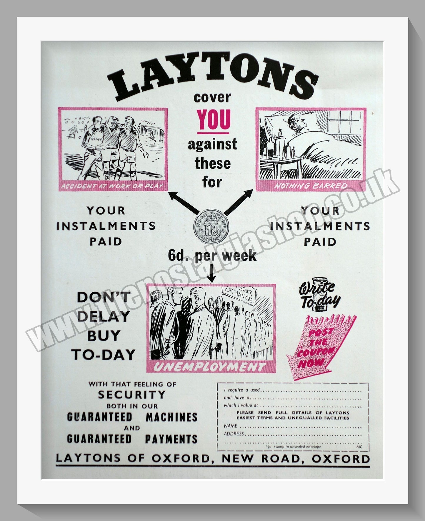 Laytons Of Oxford Motorcycle Dealers. Original Advert 1952 (ref AD57411)
