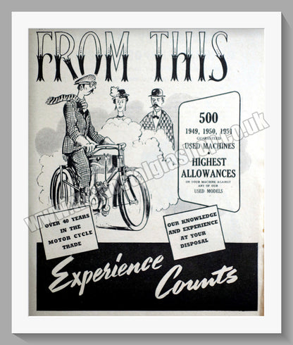 Laytons Of Oxford Motorcycle Dealers. Original Double Advert 1951 (ref AD57415)