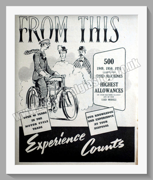 Laytons Of Oxford Motorcycle Dealers. Original Double Advert 1951 (ref AD57415)