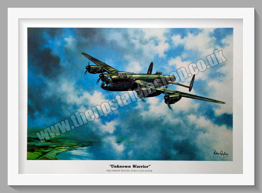 Avro Lancaster Unknown Warrior. Mounted Aircraft print.
