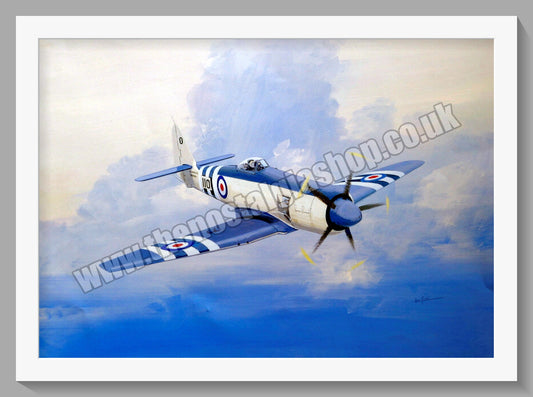 Sea-Fury VR 930. Mounted Aircraft print.