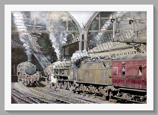 Royal Signals and Semaphores. Mounted Railway Print.