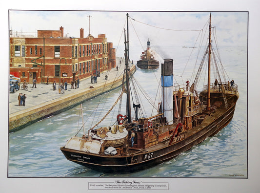 The Fishing Years. The Bernard Shaw Trawler, Hull. Large Un-Mounted Maritime print