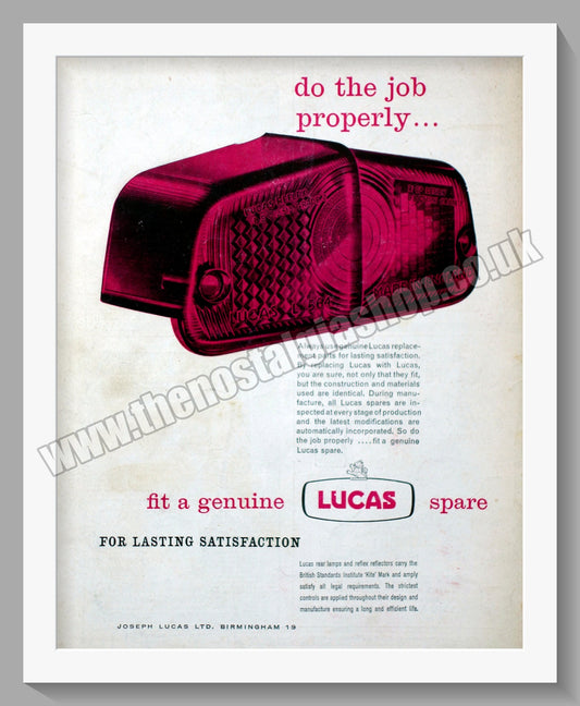 Lucas Motorcycle Tail Lights. Original Advert 1963 (ref AD57738)