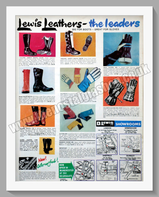 Lewis Leathers Motorcycle Clothing. Original Advert 1981 (ref AD57752)