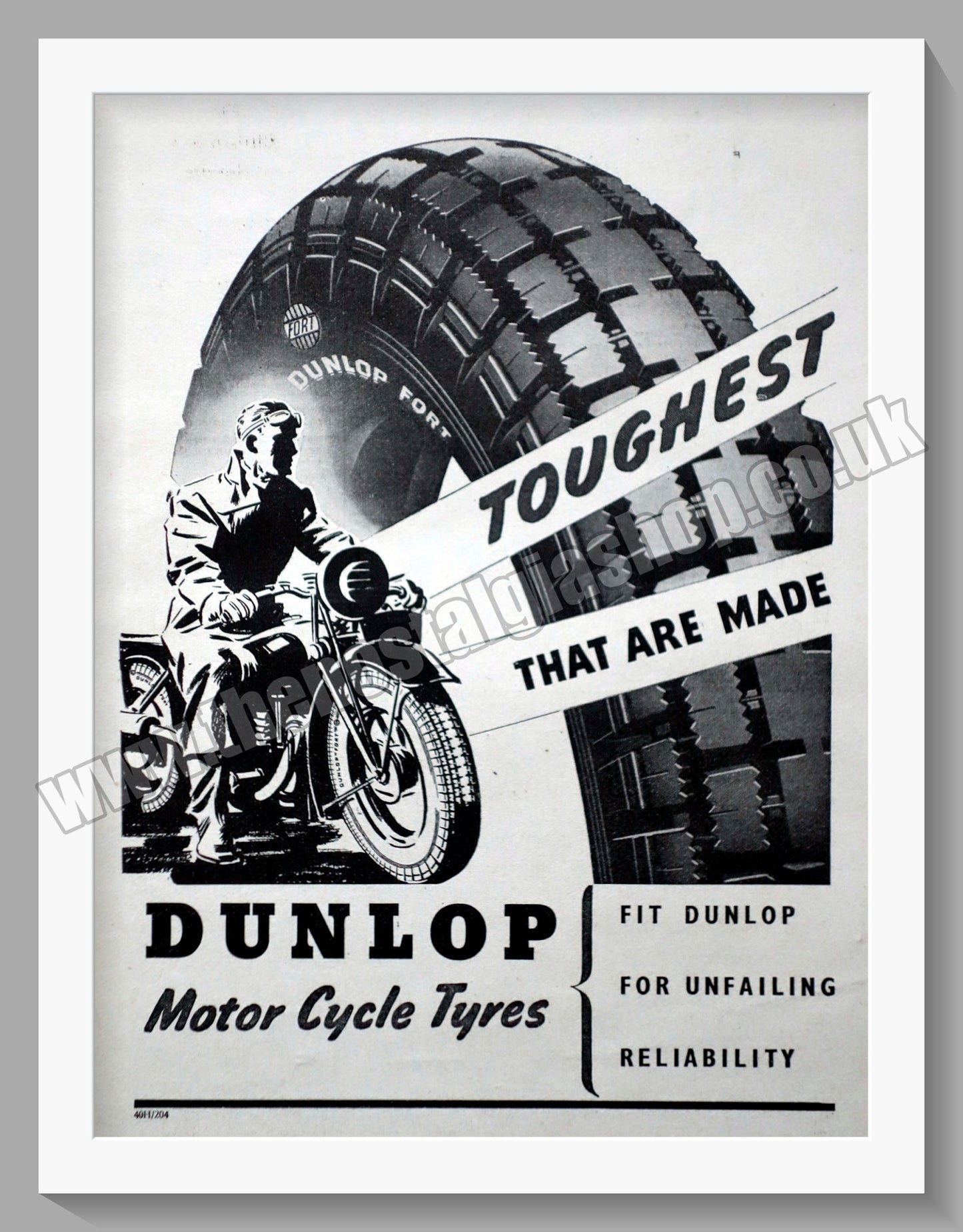 Dunlop Motorcycle Tyres. Original Advert 1940 (ref AD57717)