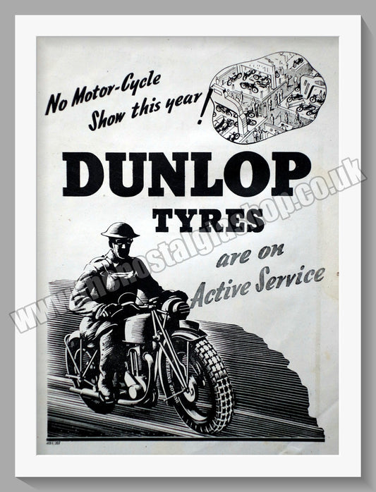 Dunlop Motorcycle Tyres. Original Advert 1940 (ref AD57718)