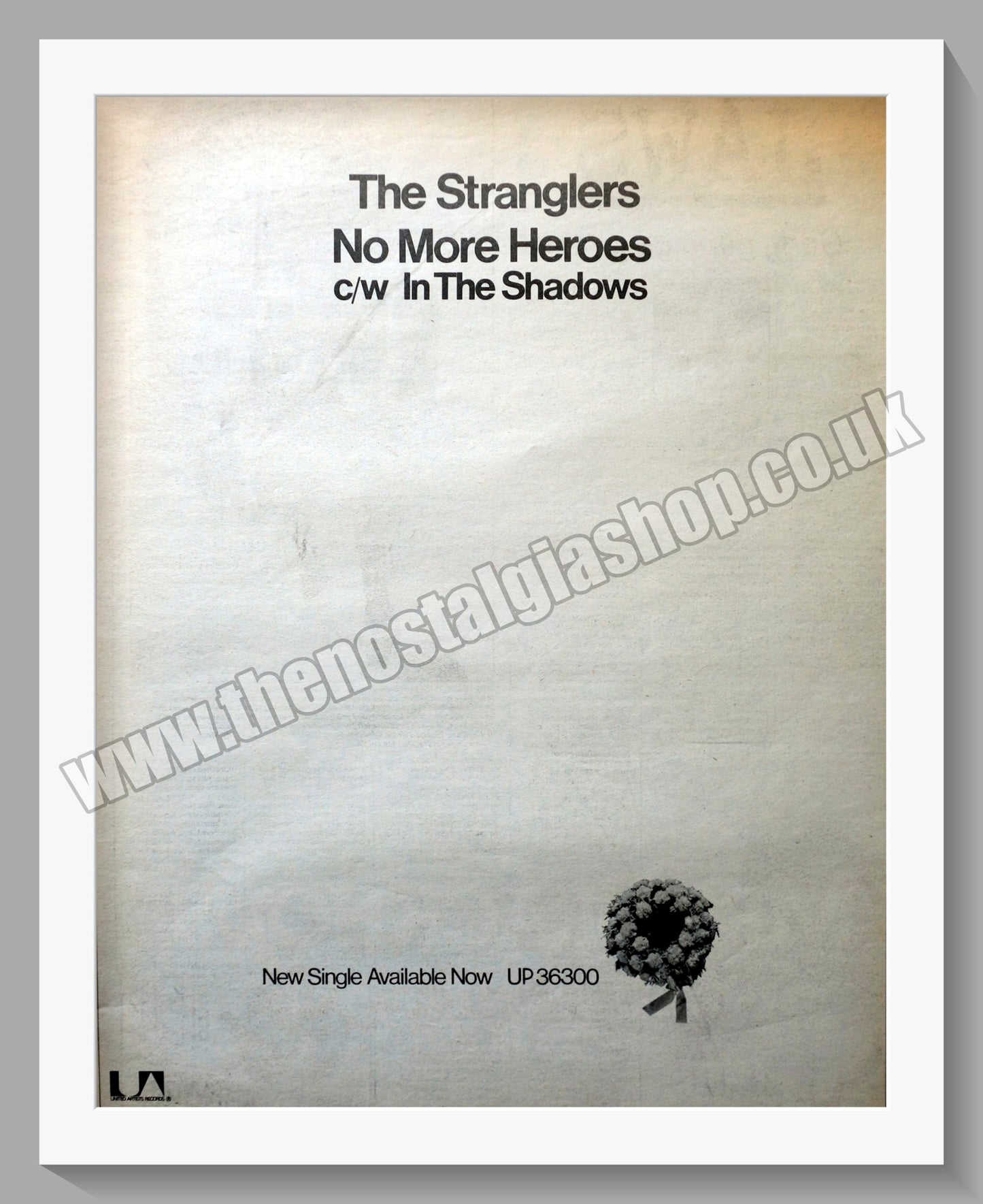 Stranglers No More Heroes. Vintage Advert 1977 (ref AD14612)