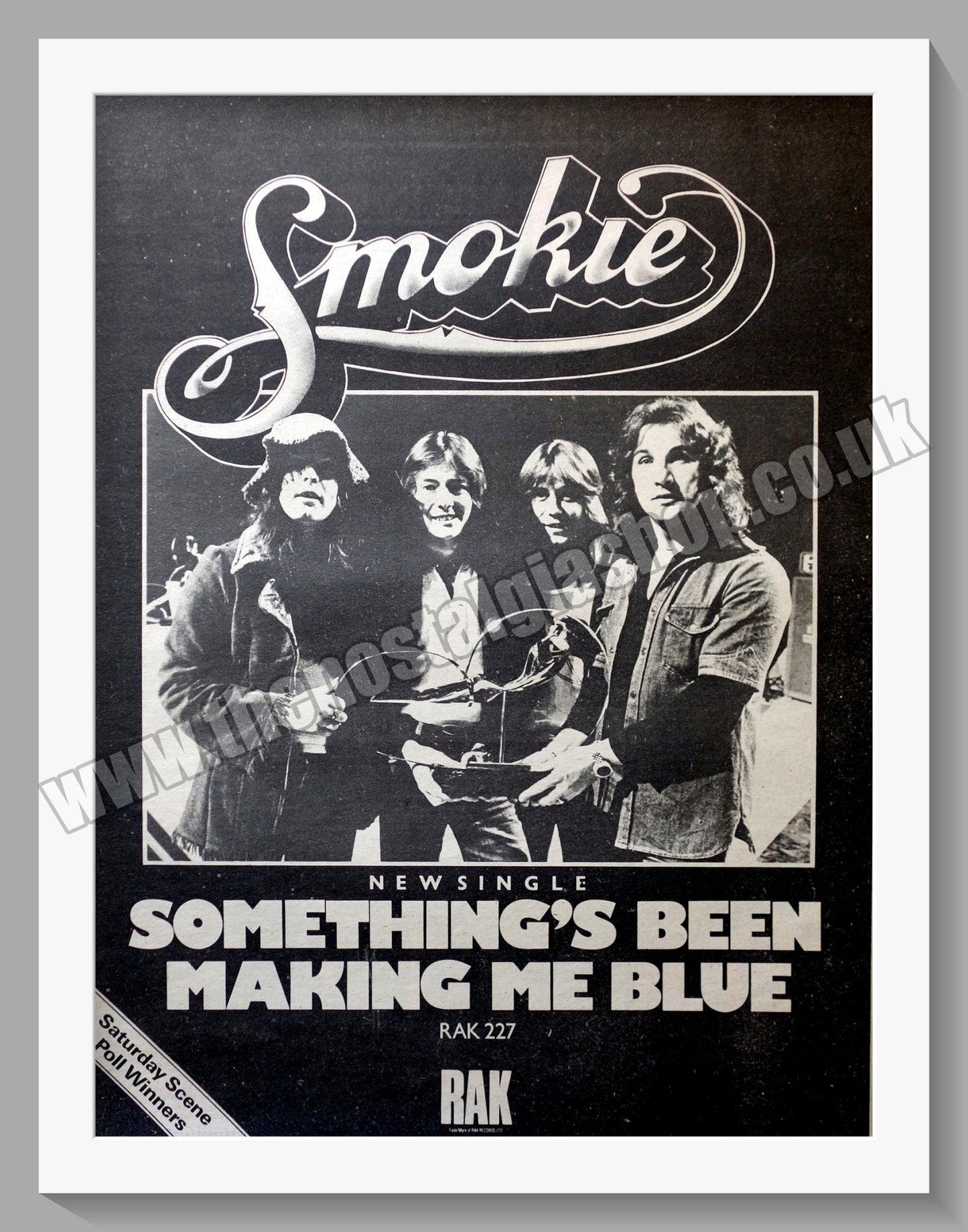 Smokie Something's Been Making Me Blue. Vintage Advert 1976 (ref AD14674)