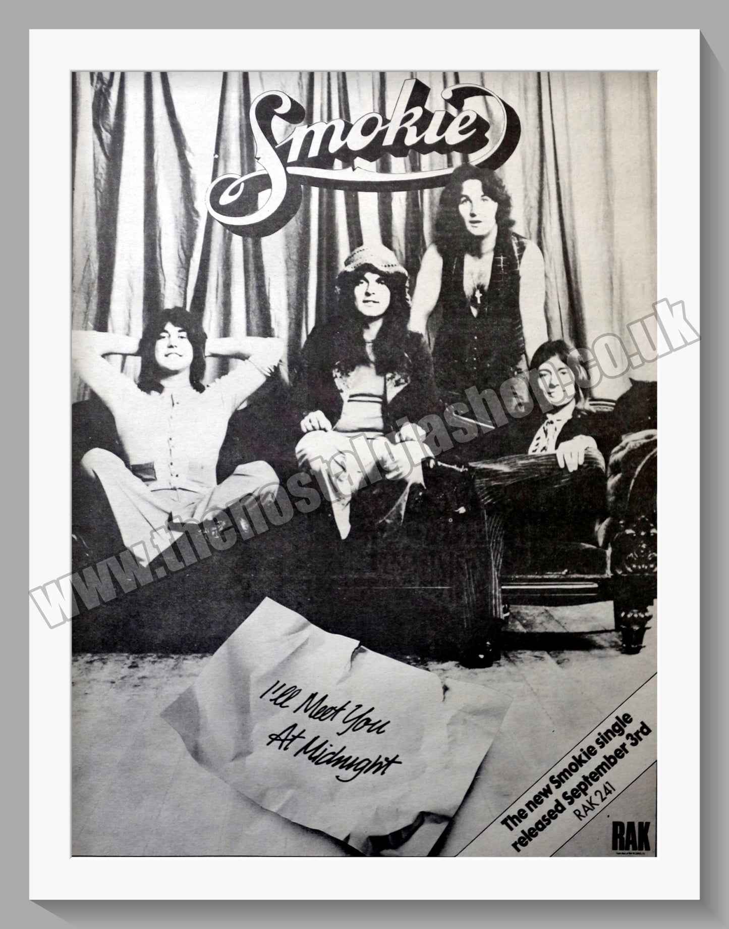 Smokie I'll Meet You At Midnight. Vintage Advert 1976 (ref AD14678)