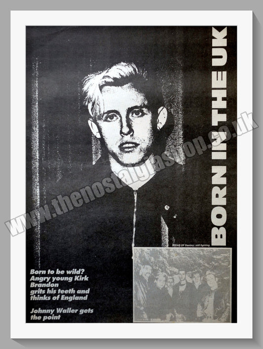 Spear Of Destiny Born To Be Wild. Vintage Advert 1985 (ref AD14693)