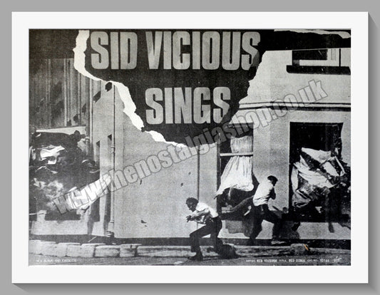 Sid Vicious Sings. Original Vintage Advert 1979 (ref AD14703)