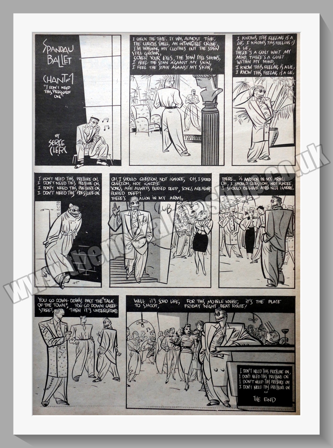 Spandau Ballet I Don't Need This Pressure On. Original Vintage Advert 1981 (ref AD14713)