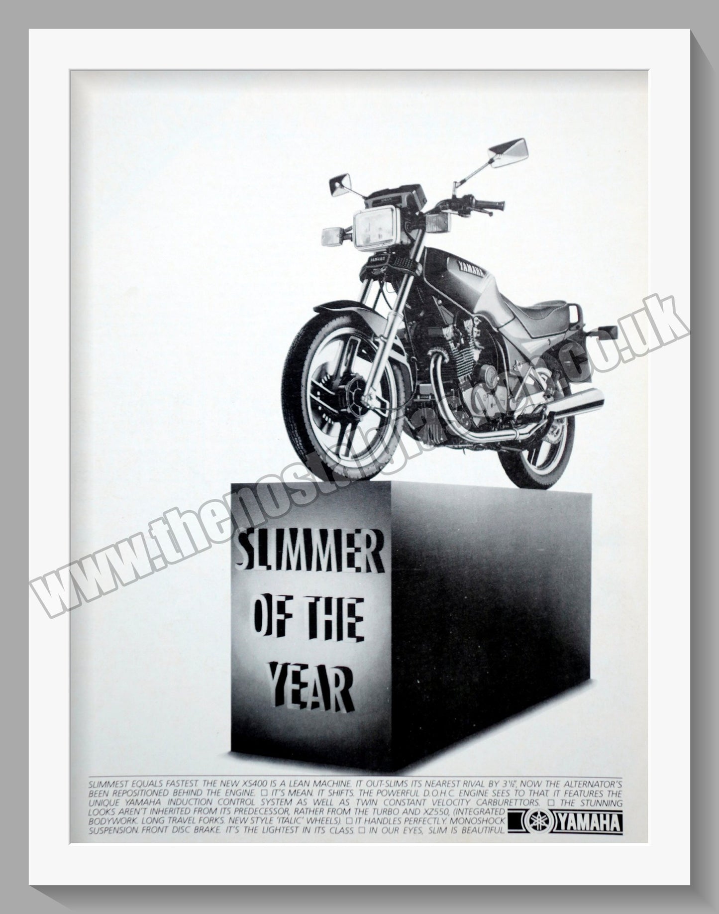 Yamaha XS400 Motorcycle. Original Advert 1982 (ref AD57812)