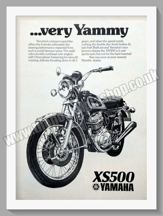 Yamaha XS500 Motorcycle. Original Advert 1975 (ref AD57813)