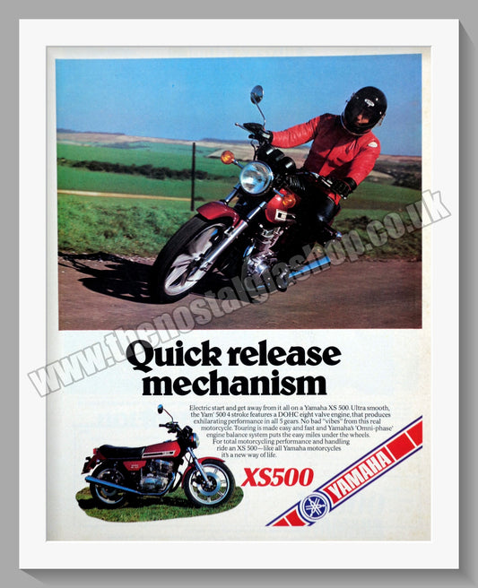 Yamaha XS500 Motorcycle. Original Advert 1977 (ref AD57814)
