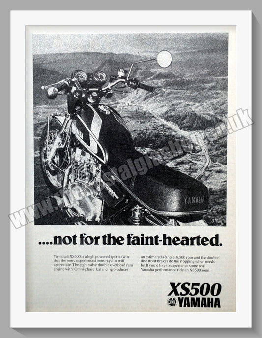 Yamaha XS500 Motorcycle. Original Advert 1976 (ref AD57815)