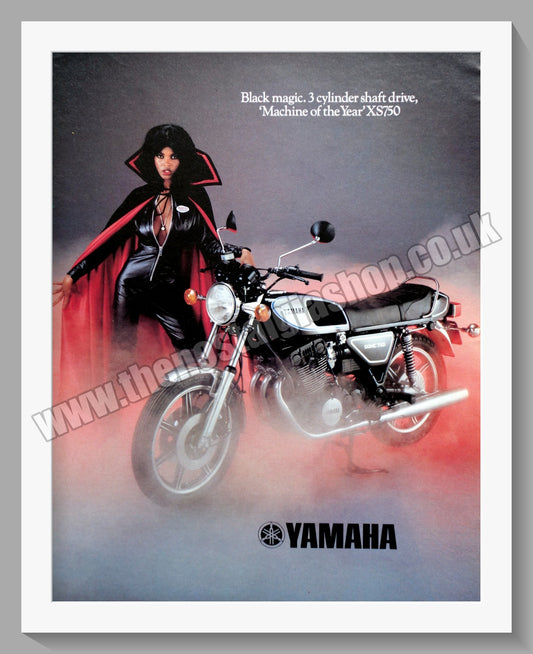 Yamaha XS750 Motorcycle. Black Magic. Original Advert 1978 (ref AD57820)