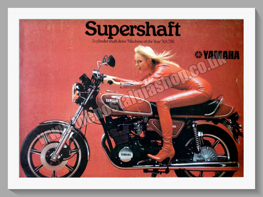 Yamaha XS750 Motorcycle. Supershaft. Original Advert 1978 (ref AD57821)
