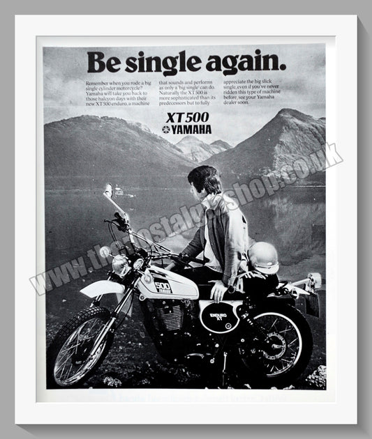 Yamaha XT500 Motorcycle. Original Advert 1976 (ref AD57832)