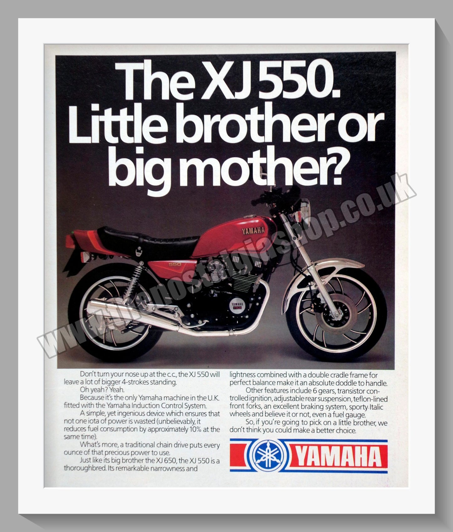Yamaha XJ550 Motorcycle. Original Advert 1981 (ref AD57833)