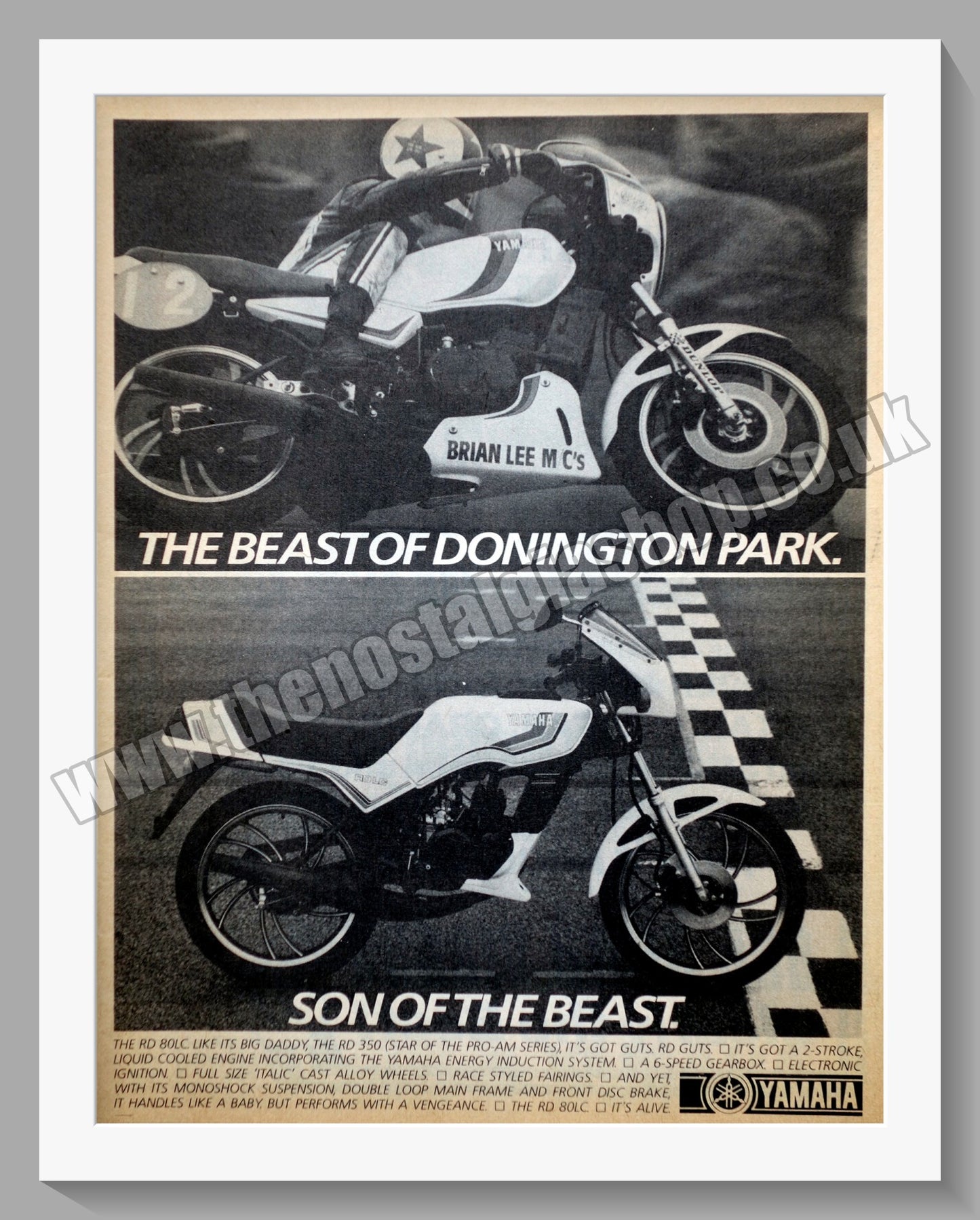 Yamaha RD80LC & RD350 Motorcycle. Original Advert 1982 (ref AD57836)