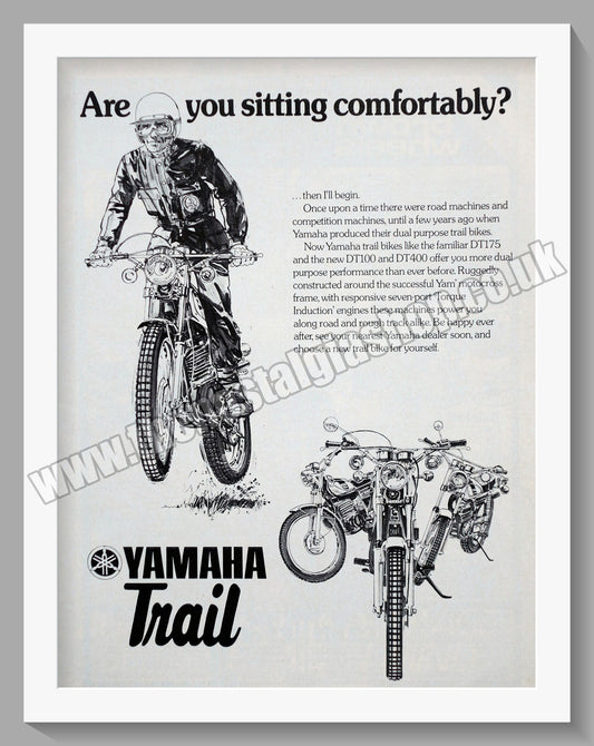Yamaha Trail Motorcycles. Original Advert 1976 (ref AD57878)