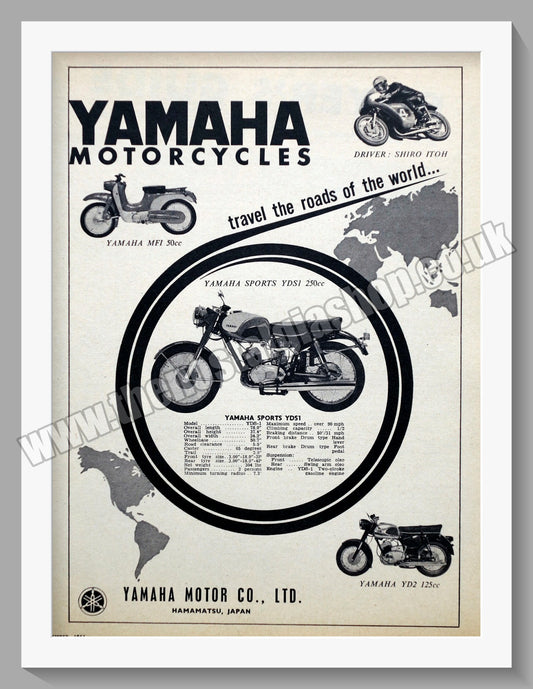 Yamaha YDS1 Sports Type Motorcycle. Original Advert 1961 (ref AD57860)