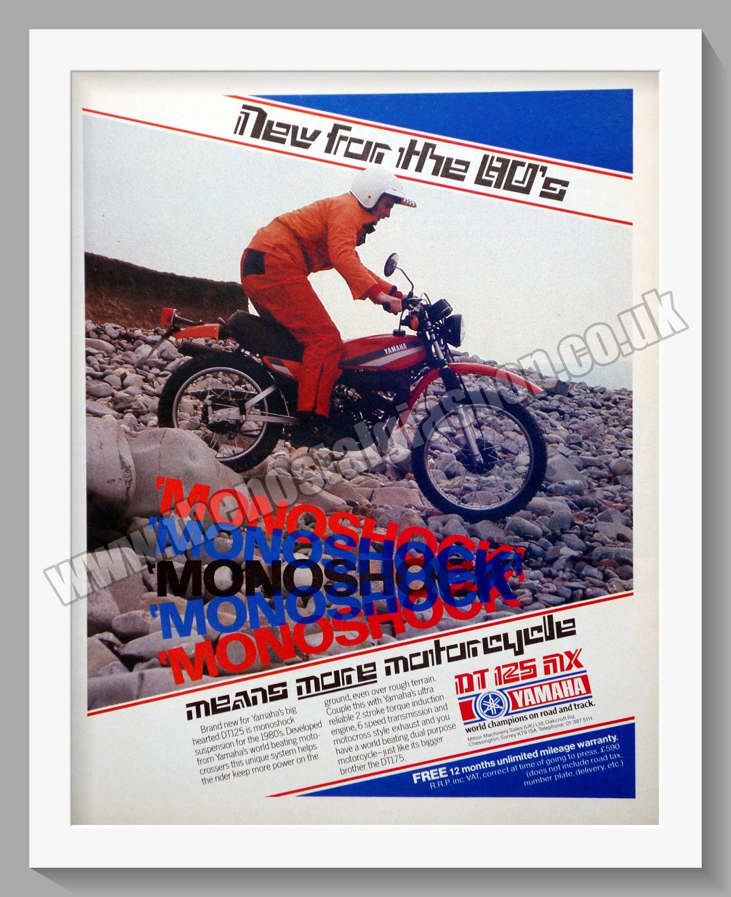 Yamaha DT125 Motorcycle. Original Advert 1980 (ref AD57871)