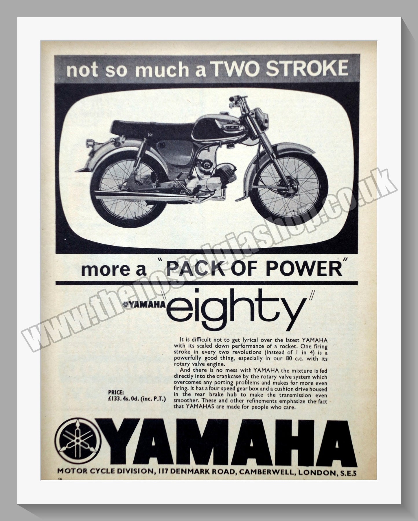 Yamaha Eighty Motorcycle. Original Advert 1965 (ref AD57876)