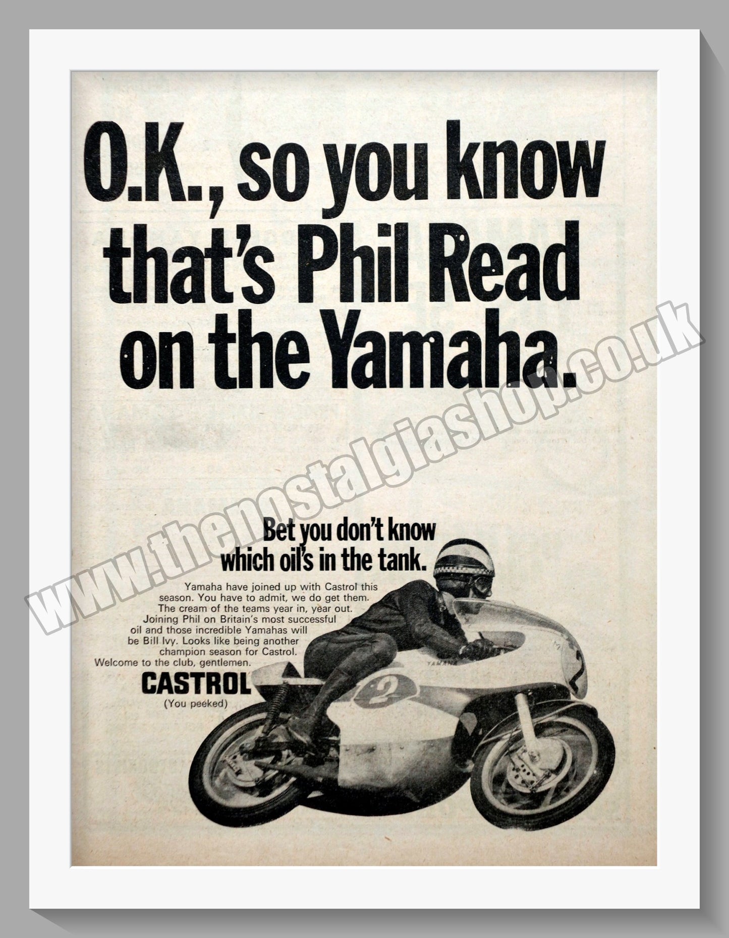 Yamaha Motorcycles. Original Advert 1967 (ref AD57957)